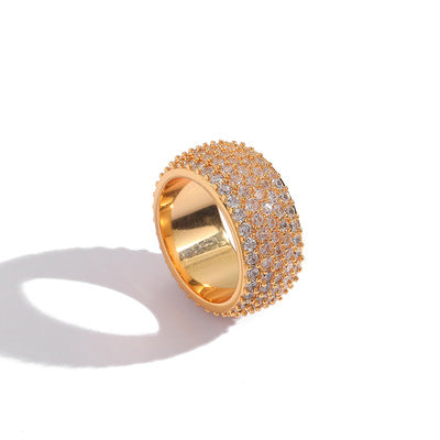 Men's full diamond Cuban ring