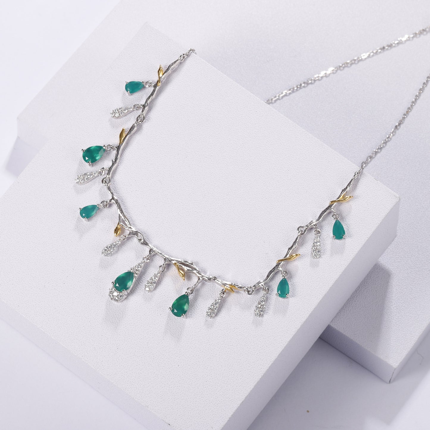 Green Agate Necklace Pendant