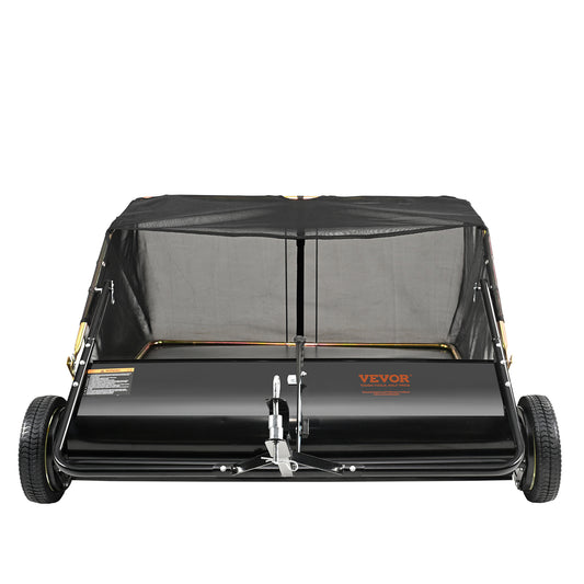 50' Tow Behind Lawn Sweeper 26 Cu. Ft. Leaf & Grass Collector Adjustable Height