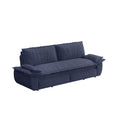 73.2' Queen Pull Out Sofa Bed,3-in-1 Convertible Sleeper Sofa,Multi-Functional Corduroy Loveseat Bed, Blue
