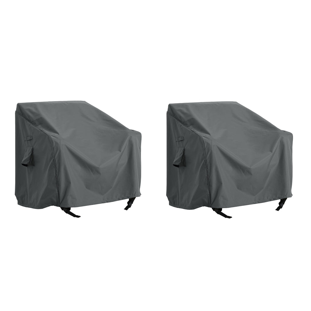 Outdoor SHIELD Patio Club Chair Cover Dark Gray Fabric 36 Inches