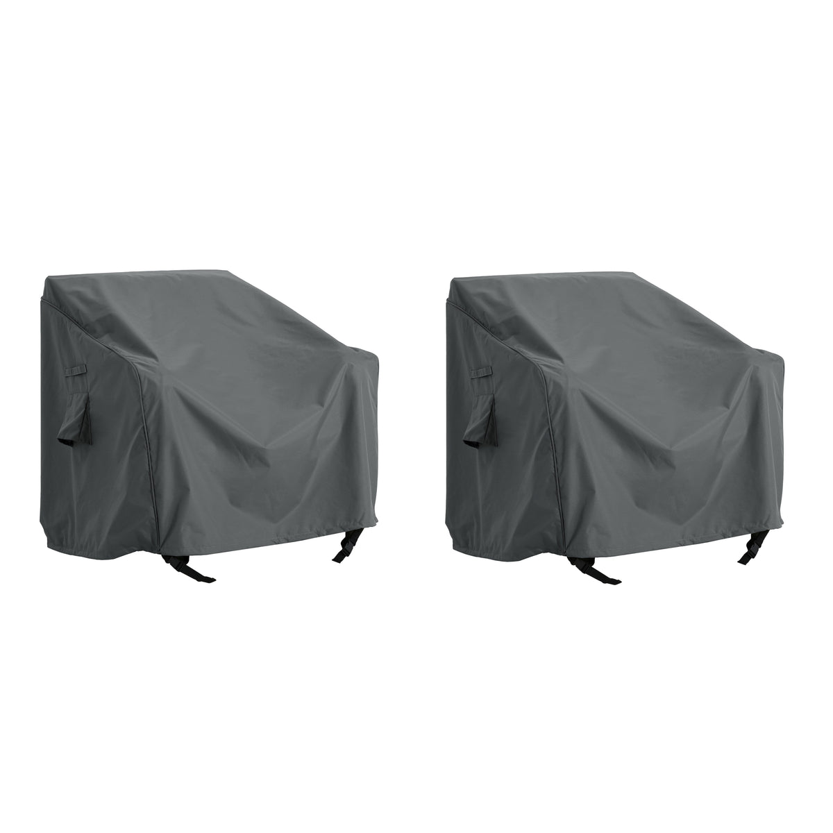 Outdoor SHIELD Patio Club Chair Cover Dark Gray Fabric 36 Inches