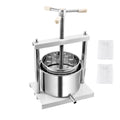 1.45 Gal/5L Fruit Wine Press, 2 Stainless Steel Barrels, Manual Juice Maker, Cider Apple Grape Tincture Honey Olive Oil Making Press with Triangular Handle for Outdoor Kitchen Home