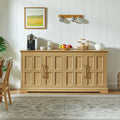 67' Large Sideboard Buffet Cabinet with Storage, Farmhouse Kitchen Buffet Cabinet Wood Coffee Wine Bar Console Table for Kitchen, Dining Room,Oak.