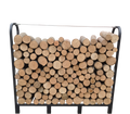 Artibear Firewood Rack Stand 4.1ft Heavy Duty Logs Holder for Outdoor Indoor Fireplace Metal Wood Pile Storage Stacker Organizer, Matte Black