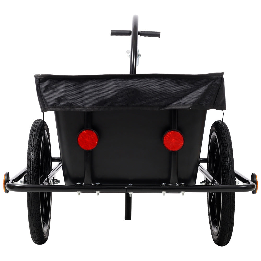 Bike Cargo Trailer with Support Bar, 900D PVC Waterproof Cover, Removable Box, Utility Bike Wagon Trailer for Shopping Camping and Outdoor Activities