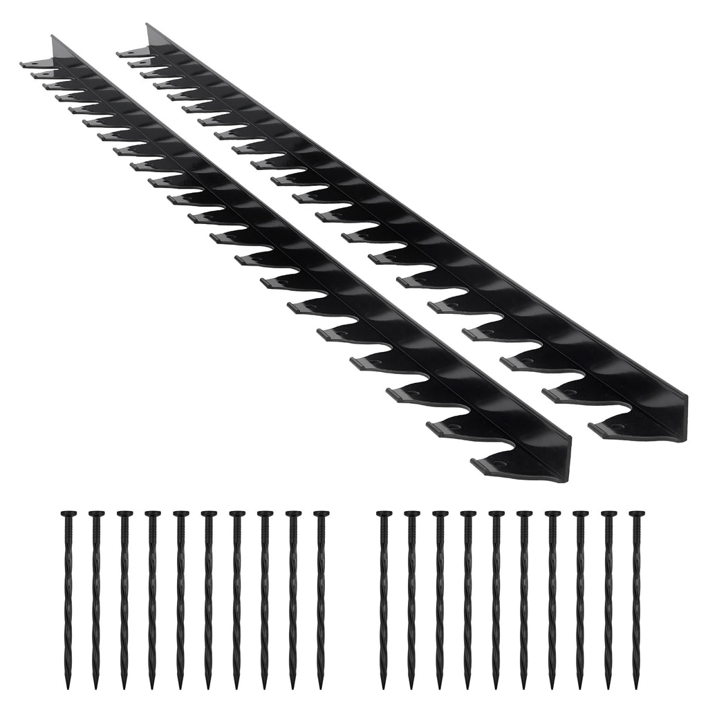 Landscape Edging Border 10Pcs 6 ft x 1.6 in Plastic Garden Edging No Dig