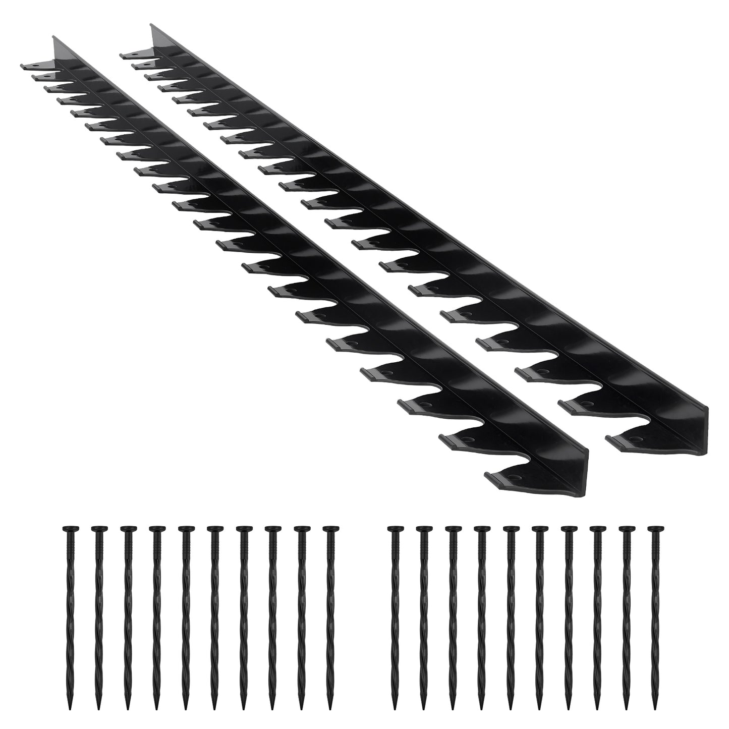 Landscape Edging Border 10Pcs 6 ft x 1.6 in Plastic Garden Edging No Dig