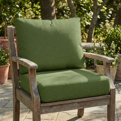 Noah Outdoor Club Chair Cushion Set, Seat Cushion and Back Cushion, Green