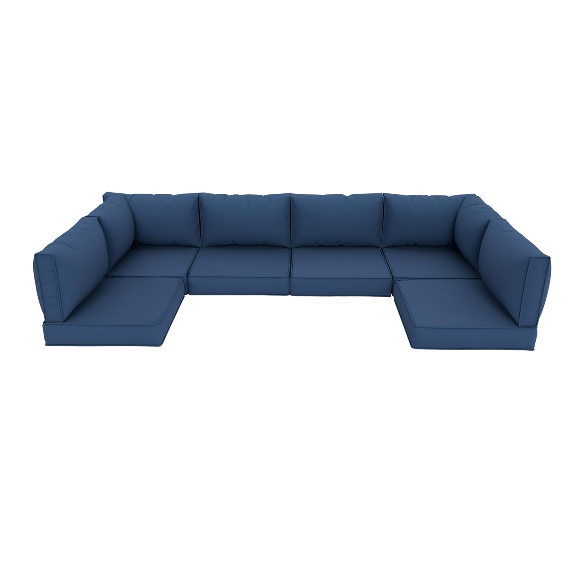 Outdoor Deep Seat Cushion Set for Patio Furniture – Polyester Replacement Pads, Navy Blue