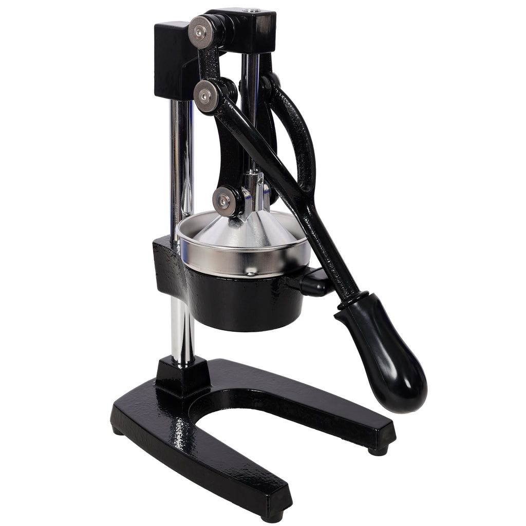 Cast Iron Citrus Juicer , Extra-Large Commercial Grade Manual Hand Press , Heavy Duty Countertop Squeezer for Fresh Orange Juice,Black Color