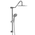 Chrome Round Dual Shower Heads Set with 10inch Overhead and Hand Shower, Metal & Plastic Construction