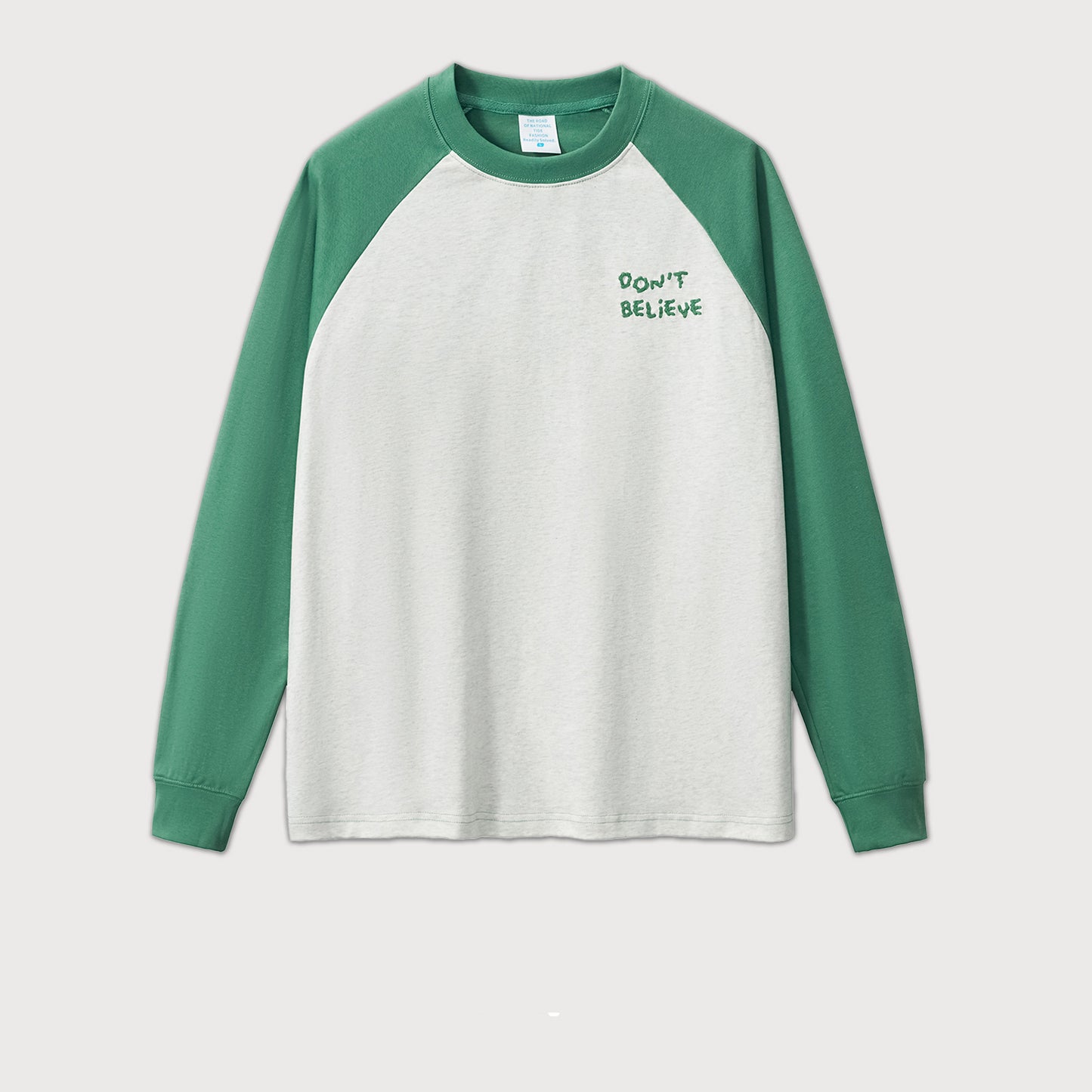 Couple's Contrast Color Raglan Long Sleeve T-Shirt
