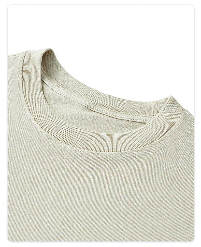 Solid color short sleeve T-shirt