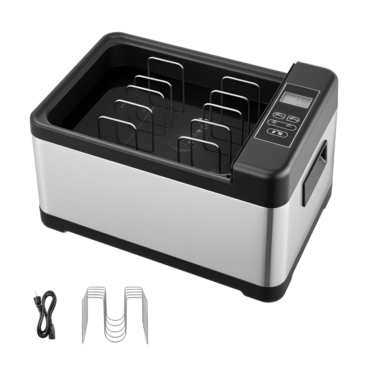 Sous Vide Cooker, 800W Sous-Vide Machine, Suveed Cooking Machine with LED Digital Display, Glass Lid, Precise Temperature & Timer Control, for Family & Friends, All-in-One Sous Vide Pot