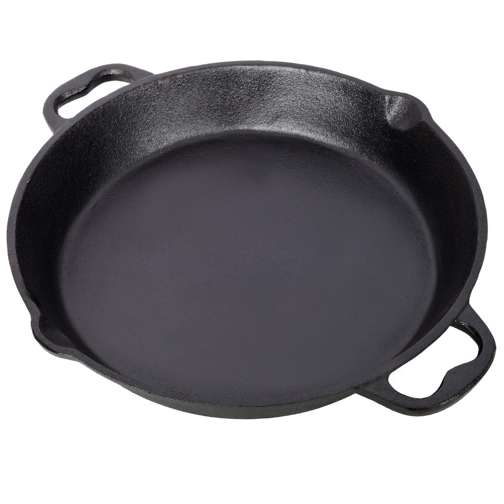 12inch Pre-Seasoned Cast Iron Skillet, Cast Iron Pan,Dual Assist Handles,Use for Grill, Stovetop, Induction, Oven Safe Cookwa