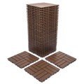 68-Pack 11.42'x11.42' Plastic Interlocking Deck Tiles - 61.60 Sq.Ft Outdoor Plastic Flooring Super Durable & Waterproof All-Weather Indoor/Outdoor Use Eco-Friendly Non-Toxic Material