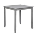 Wooden Dining Square Table, Kitchen Table for Small Space, 4 Person Counter Height Table, Gray, ONLY THE TABLE