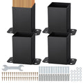 4 Pack 4x4 Post Base Brackets Heavy Duty Wood Post Fence Post Anchor
