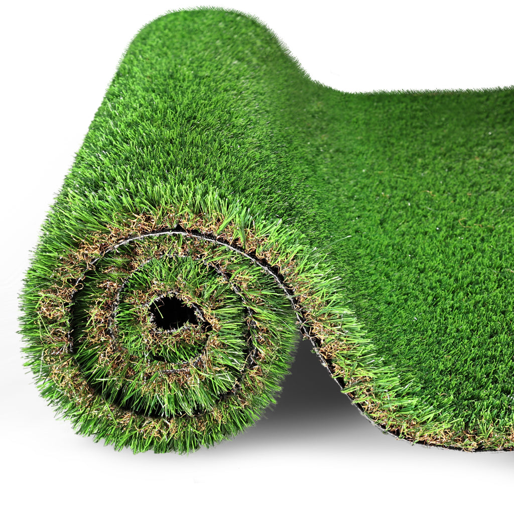 3FTX10FT Outdoor Artificial Grass Runner Rug, Thick Realistic Fake Grass Roll Decor Patio Balcony Garden Lawn, Dog Pets Turf Drain Mat, 1.38' Pile Height