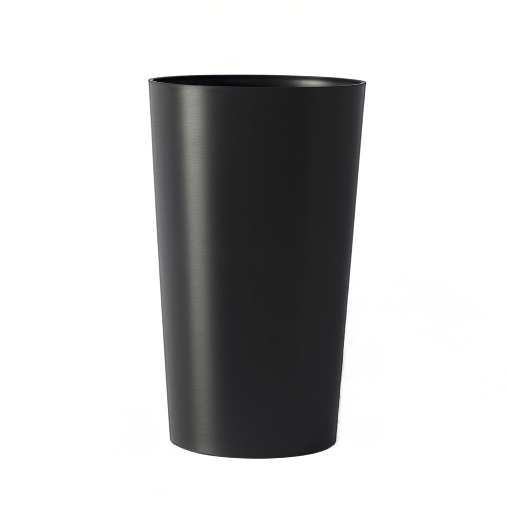 2 Pack Tall 21.7 in Planters for Outdoor Plants Modern Tall Square Planter Box Indoor Outdoor Porch Patio Flower Pot Modern Big Tapered Matte Tree Flower Pot for Garden, (Black)