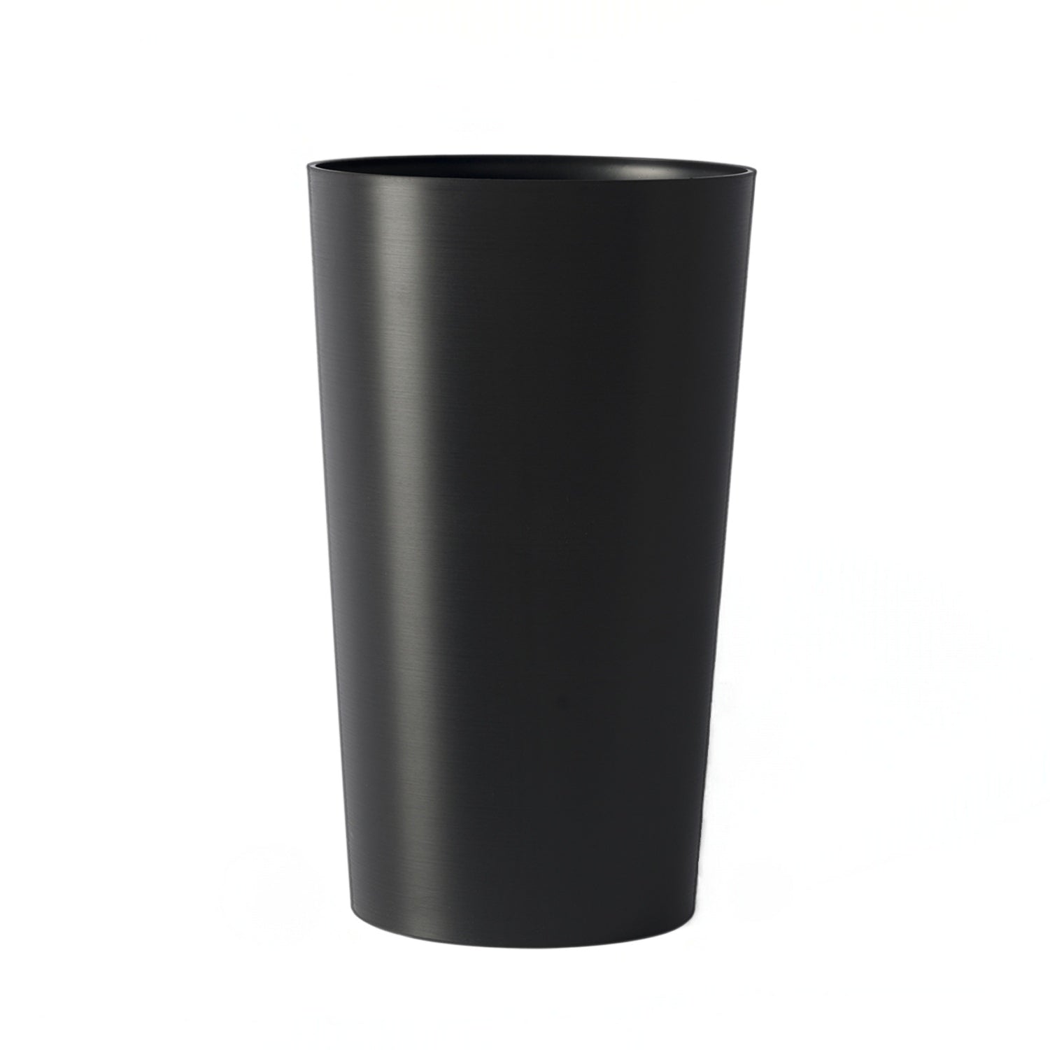 2 Pack Tall 21.7 in Planters for Outdoor Plants Modern Tall Square Planter Box Indoor Outdoor Porch Patio Flower Pot Modern Big Tapered Matte Tree Flower Pot for Garden, (Black)