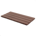 22-Piece Brown Interlocking Deck Tiles for Outdoor Patio, Balcony, Poolside or Indoor Use, Made of Durable Polypropylene, 24x12 Inch