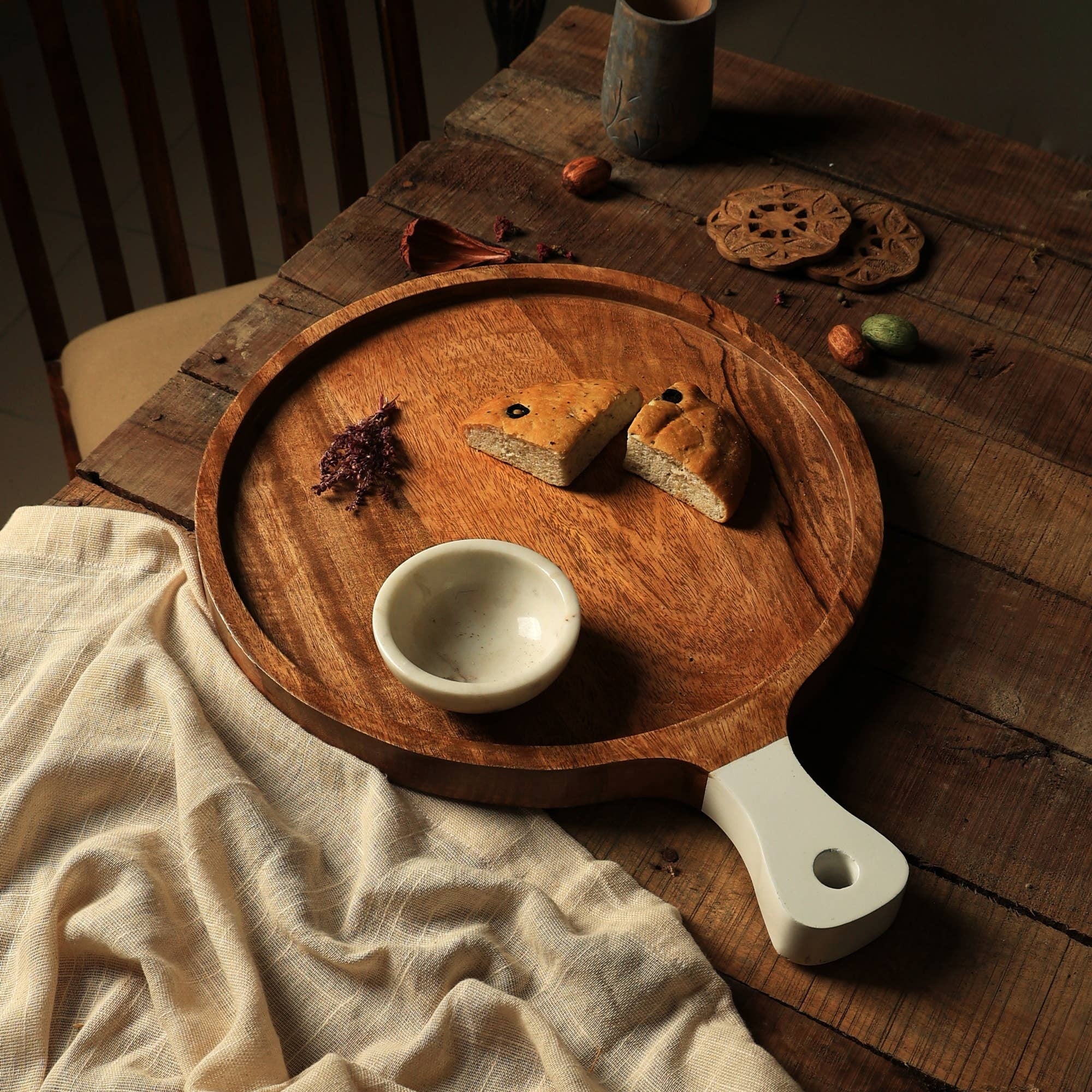 Wooden Cheese Board/Cutting Board- 14x9'