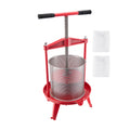 3.69 Gal/14L Fruit Wine Press, Stainless Steel Basket with Cross-beam and Triangular Structure, Manual Juice Maker, Cider Apple Grape Tincture Making Press with T-Handle for Kitchen Home