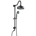 8-Inch Complete Rain Shower Combo System, Air-Injection Rainfall Spray, 3-Function Hand Shower, Wall Mounted in Matte Black