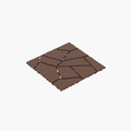 Stone Style 12' Patio Deck Tiles, DIY Module Interlocking Decking Tiles Floor Tile,Easy and Quick Installation Court Tiles for Porch Poolside Balcony Backyard 44pcs Red Brown