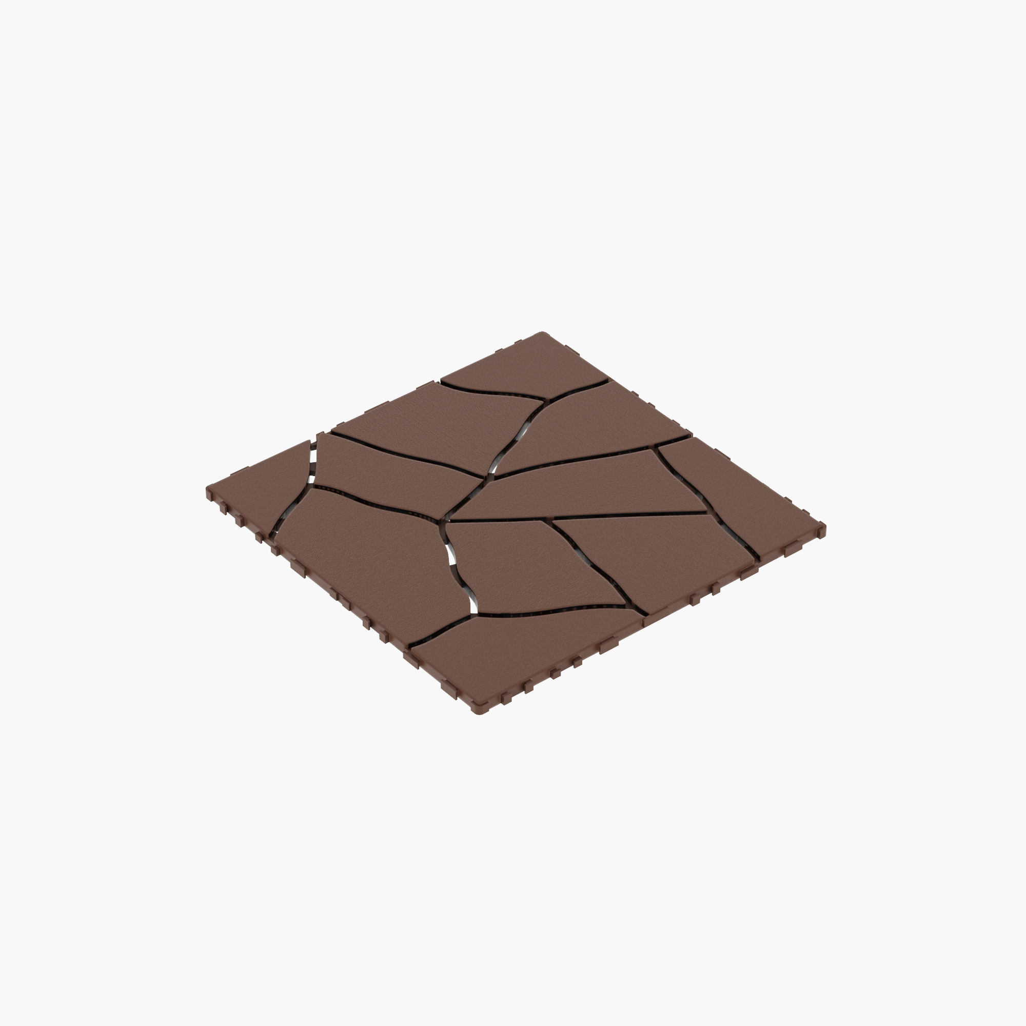 Stone Style 12' Patio Deck Tiles, DIY Module Interlocking Decking Tiles Floor Tile,Easy and Quick Installation Court Tiles for Porch Poolside Balcony Backyard 44pcs Red Brown