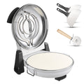 Pizza Oven, 12 in Electric Pizza Maker, 1200W Electric Pizzas Cooker with Cordierite Stone, 5-Mode Temperature Control, Viewing Window for Precise Cooking, Heats up to 788 ˚F, for Home (White)