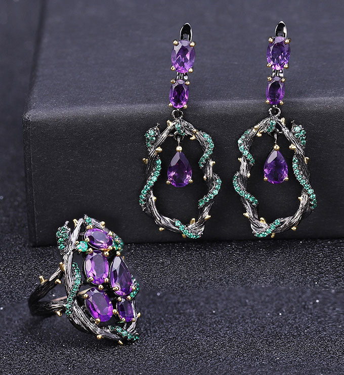 Classical Natural Amethyst Ring