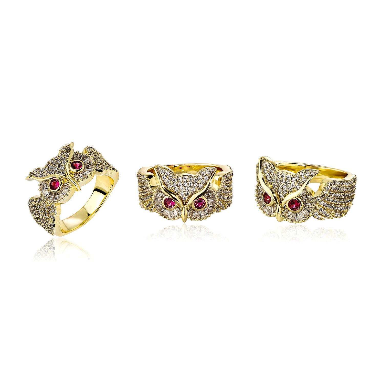 Hip-hop owl ring